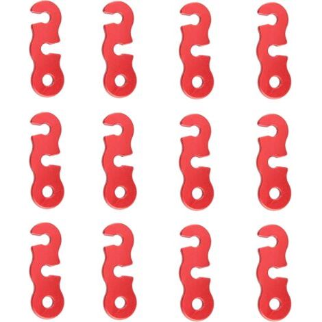 12 Stück Seilspanner, Campingspanner, Aluminiumlegierung, Haken, Seilversteller, langlebig, rutschfest, für Zeltplane, Wandern, Camping