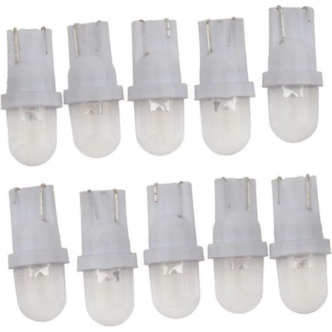 10 ampoules LED blanches xénon T10 W5W 501 194 pour éclairage latéral/intérieur/plaque d'immatriculation()