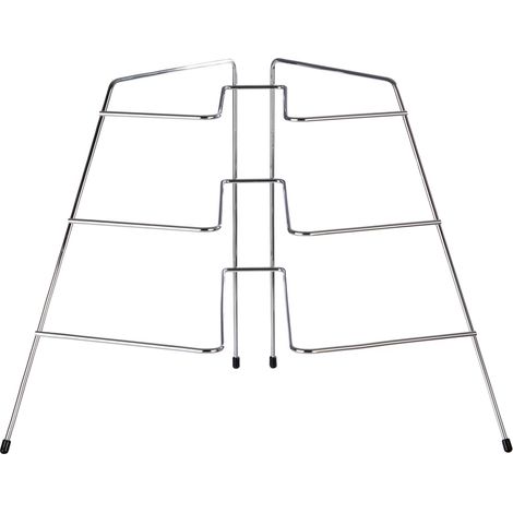 Premier Housewares Chrome Corner Plate Rack