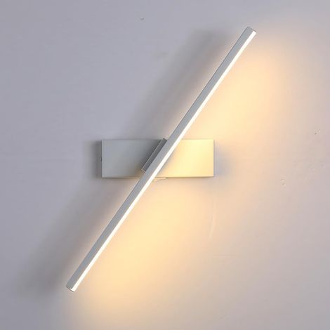 murale de chevet linéaire avec fonction de réglage de rotation à 330 °, s murales à bande LED modernes, murale multifonctionnelle pour coiffeuse, longues s mu (1/5)