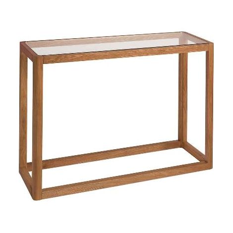 ANDREA HOUSE MU74180 Consola Mad.Roble/Vidrio 100X32X75 - ref: MU74180
