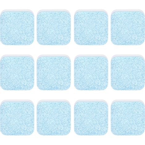 12 comprimés effervescents nettoyants pour machine à laver, élimination des saletés et détartrage. (1/5)