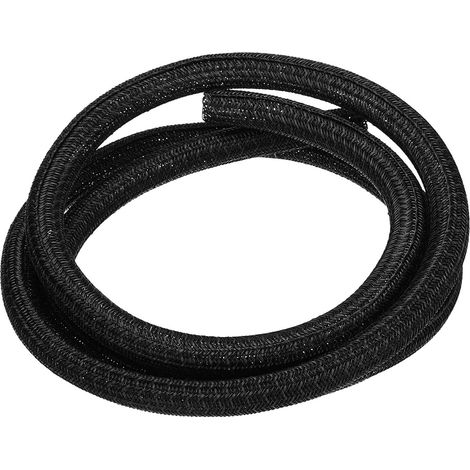 Gaine Cable Tressée Fendue 10mm Id 1,5Mètre en Pet Noir (1/5)