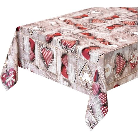 Tovaglia Antimacchia Al Metro H140 Cucina Moderna Tela Cerata Felpata Proteggi Copri Tavolo Cuori Shabby Chic (1/3)