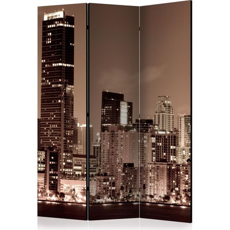 Paravento - Night life in Miami [Room Dividers] - 135x172 (1/4)