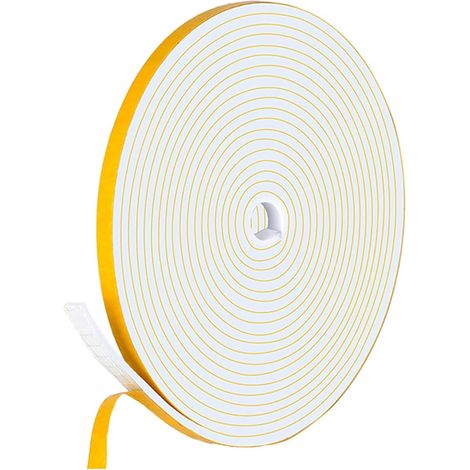 1 Rouleau Joint Porte,Mousse Adhésive 9x3mm,Isolation Phonique,Étanchéité Anti-Intempéries,Blanc Pour Fenêtre (1/5)