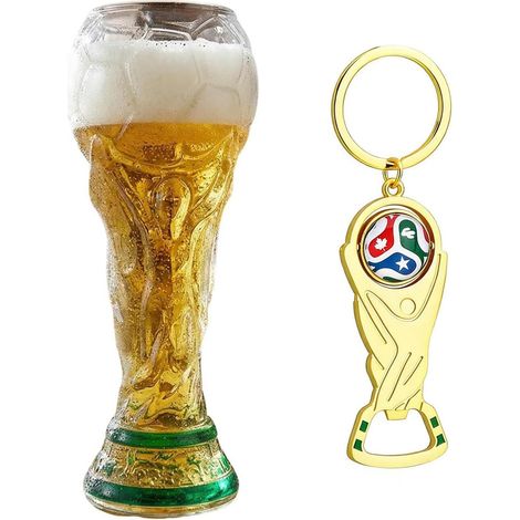 Chope bière 0.48L style ballon trophée victoire foot cadeau fan homme pour maison jardin bureau quotidien (1/5)