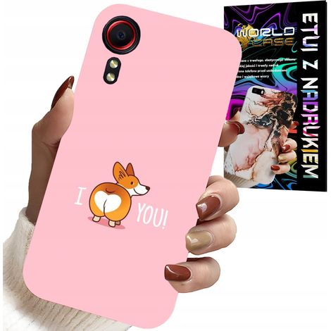 Custodia per Samsung Galaxy XCover 7 - motivi divertenti con la scritta "Ti amo" (cane) (1/5)