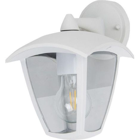 Trade Shop - Wandlaterne Wandlaterne Fassaden Wandleuchte E27 IP44 819WB-B232 -      Weiß