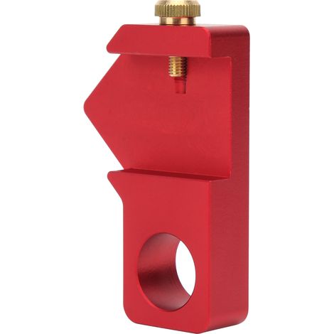 Règle de menuisier à bloqueur ajustable avec butée universelle pour mesures précises (Rouge) (1/5)