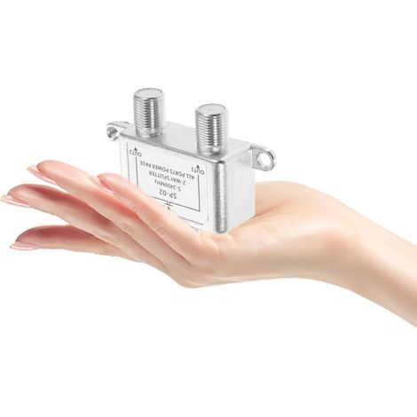 Répartiteur de Câble en Alliage D'aluminium 5-2400mhz 2 Voies Compatible Rg6 pour Câble TV et Antennes Amplifiées (1/5)