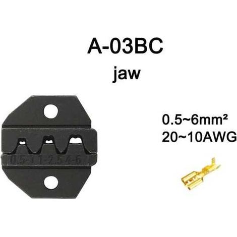 Matrice per faston sez. 0.5-6 mmq 20-10 AWG