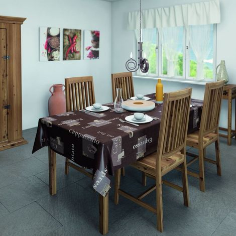 d-c-table® Tischdecke Manhattan Cappuccino 150 cm rund, schoko Tischdecke