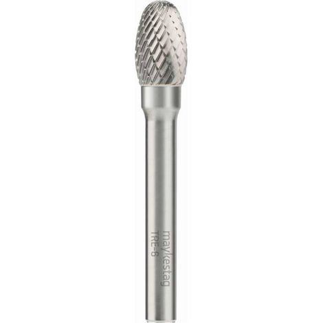 Fraise Rotative HM Tige Cylindrique Forme Ovale - Fontes, Aciers D. 6 x Lt. 40 x Lu. 10 x Q. 3 mm - Diamwood