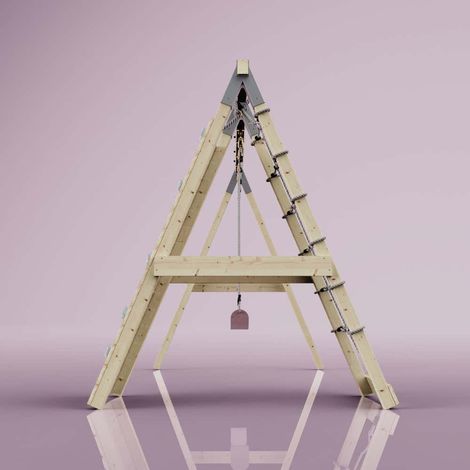 OutdoorToys Klettergerüst Biene aus Holz in Rosa