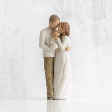 Figurine décorative JeiibrZui Willow Tree Warm Embrace - 17 cm - Résine peinte à la main - Cadeau symbolique d'amour et de tendresse - Décoration (1/5)