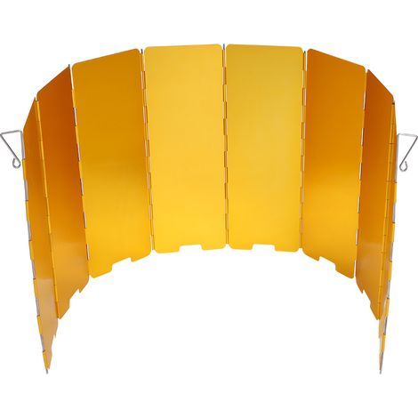 Foldable windscreen for 8-burner gas stove, outdoor camping accessory (yellow) (1/5)
