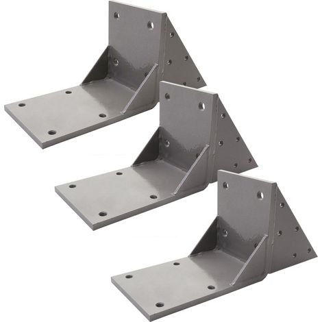 [NEUWERTIG] 3er-Set Dachsparrenadapter für Kassetten-Markise HHG-658, Dachsparren Halterung Adapter grau (1/5)