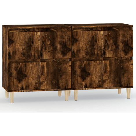 Credenza buffet cassettiera mobile contenitore organizer cucina soggiorno soggiorni set da 2 60 x 35 x 70 cm derivati del legno marrone 020036744