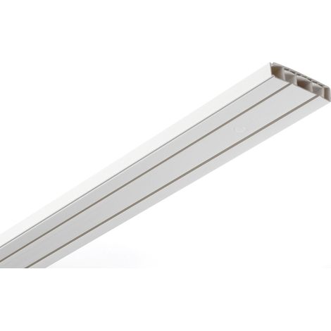 GARDINIA Aste per tende, Set completo con 2 binari di scorrimento, incl. materiale di fissaggio, 2 x 120 cm, bianco