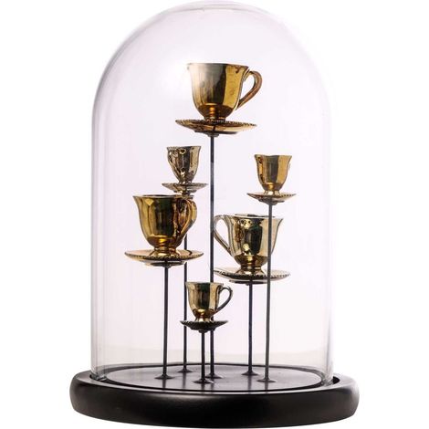 ARPIMEX Campana Vetro con Tazzine 17,5 x 26 Cm
