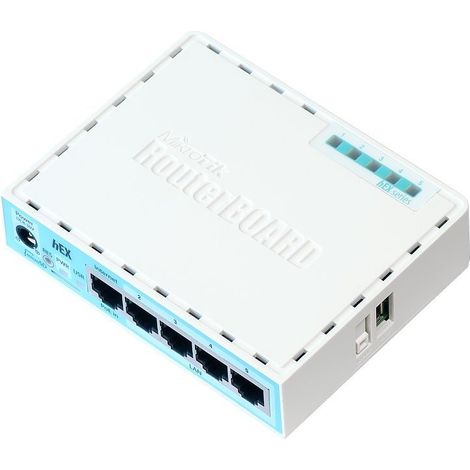 MikroTik RouterBOARD hEX RB750Gr3 - enrutador de escritorio conmutador de 4 puertos
