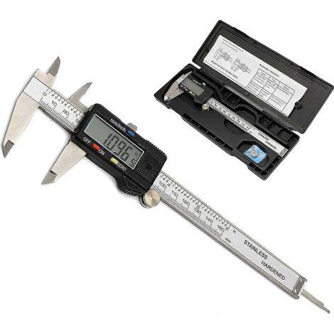 Pied à coulisse numérique en acier inoxydable avec grand écran LCD (1/5)