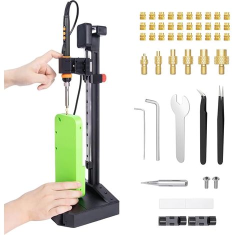 Insert Press Tool Soldering Iron Brass Thread Inserts (M3/M4/M5/M6/M8) and Thermosetting Tip Compatible with PLA, ABS, PETG For 3D Printed Components (1/5)