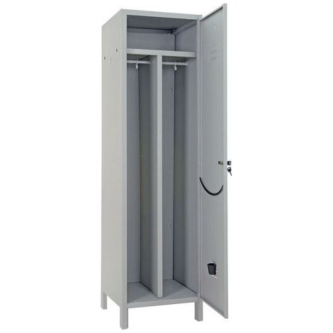 ARMADIO SPOGLIATOIO ARMADIETTO METALLO SPORCO PULITO 1 POSTO CM 35X50X180 37101