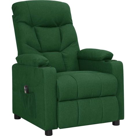 Maison Exclusive - Relaxsessel Elektrisch Dunkelgrün Stoff (1/5)