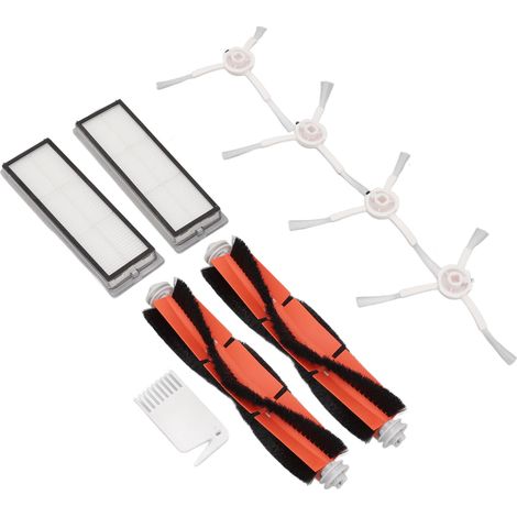 Ensemble de peignes plats blancs avec filtres à brosse pour aspirateurs Mijia 1C et F9, compatible avec le robot aspirateur-laveur Mi. (1/5)