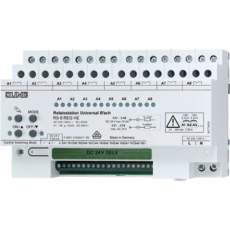 Jung Relaisstation Universal 8fach, REG, 8 TE RS 8 REGHE (1/2)