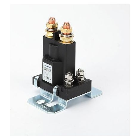 Relais 500 A avec bornes en cuivre et contacts en argent pour l'isolation des batteries de camping-car, relais de démarreur automobile 12 V, fonctionnement longue durée 12 V (bornier inclus), verrouil (1/4)