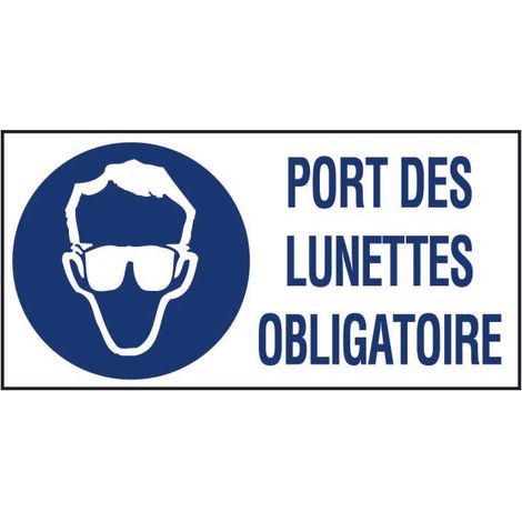 Panneau Port des lunettes obligatoire - Rigide 960x480mm - 4000381