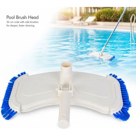 Tête d'aspiration pour piscine - ABS robuste avec brosses latérales et inférieures pour nettoyage efficace des débris, 36cm (1/5)
