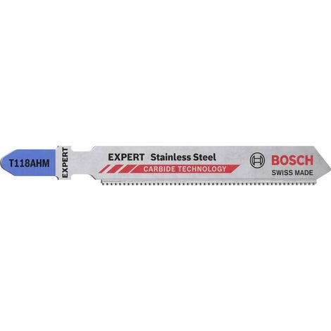 Bosch Accessories 2608900561 LAMA per seghetto alternativo EXPERT ‘Stainless Steel' T 118 AHM, 3 pezzi 3 pz.