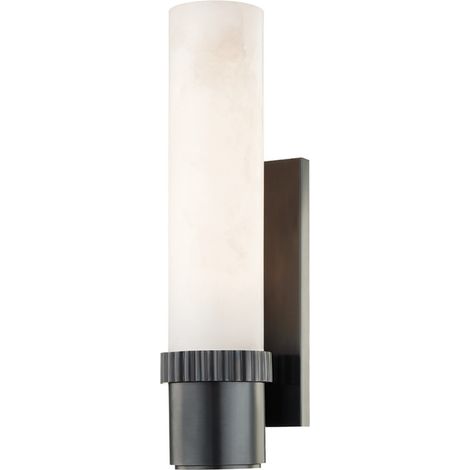Argon Applique 1 Lumière Bronze Ancien, Albâtre