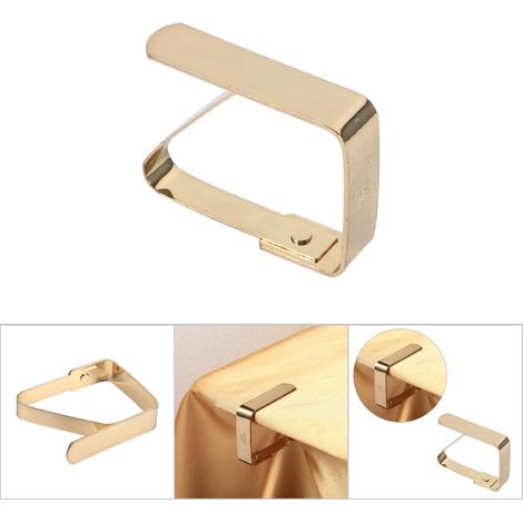 Robuster Tischdeckenclip aus Edelstahl, langlebiger Tischclip – silber oder gold, für Tische mit 3 cm Durchmesser, praktisch für Picknicks und Partys (1/4)
