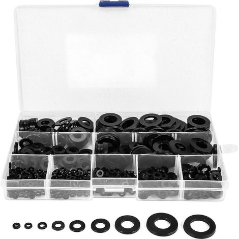 Kit de 600 rondelles plates en nylon pour vis M2, M2.5, M3, M5, M6, M8, M10 et M12. (1/5)