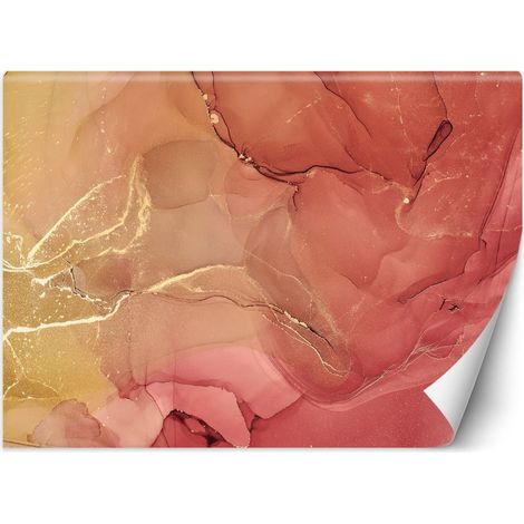 Papier peint résumé en rose délicat - 250 x 175 cm (1/4)