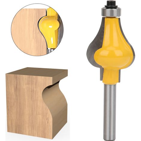 Ensemble de 2 outils de coupe pour accoudoirs et mains courantes, avec tige de 8 mm et roulement à billes, pour le travail du bois. (1/5)