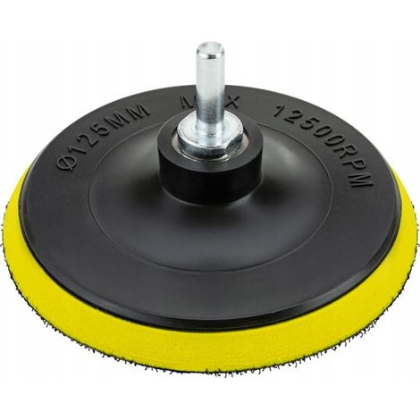 Klett-Schleifteller, Schleifpapierscheiben 125mm + Bohrmaschinenadapter (1/5)