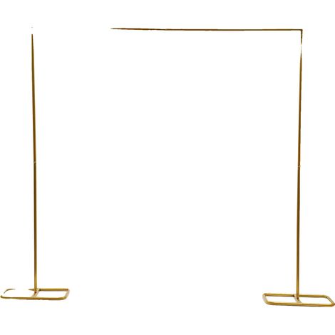 Arche de mariage, support à fleurs détachable, comprend des bases pour ballons, M, Or (1/2)