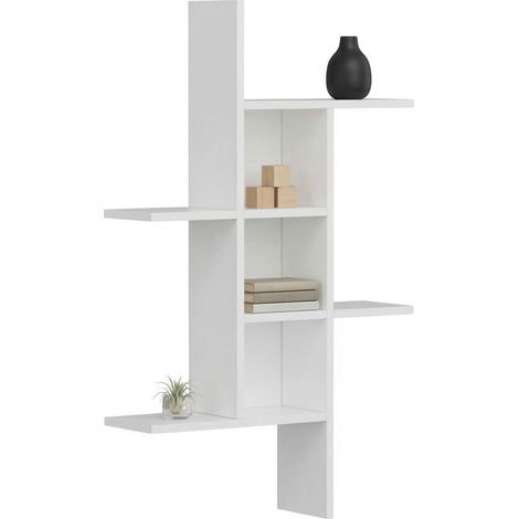 Mensola Drena, 4 Ripiani, 68x20x113h cm Bianco