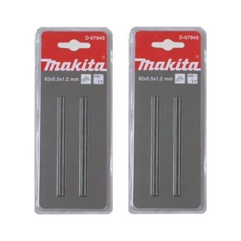 2X Makita D-07945 82mm Reversible TCT Planer Blades Twin Pack -Fits Bosch Dewalt