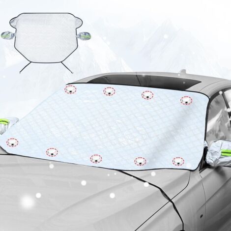 BARKBUSTERS Bache Voiture Dégivreur Pare Brise et Rétroviseurs Latéraux, 5couches Protection Pare Brise Hiver for SUV, Camping-cars, Camionnettes et Camions, Bache Protection Voiture et Sangle D'accro (1/4)