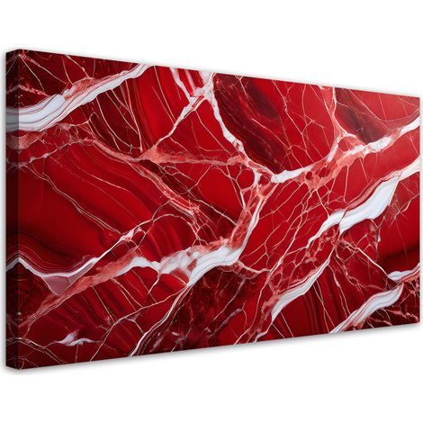 Tableau déco Marbre rouge Glamour Stone 100x50 (1/5)