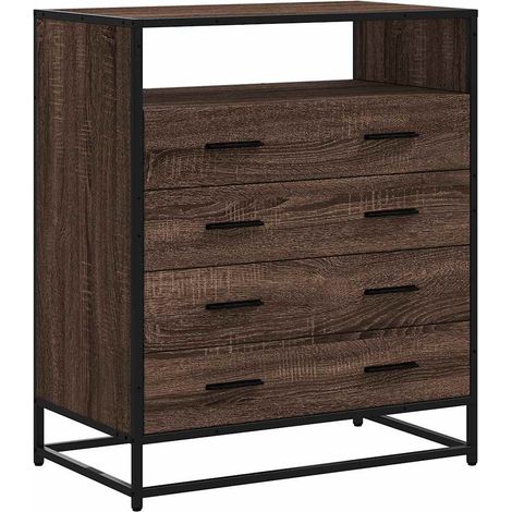 Maison Exclusive - Cómoda de madera contrachapada roble marrón 70