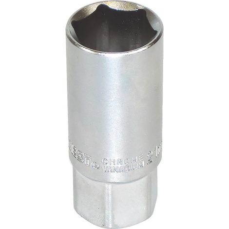 Douille longue 21 mm, acier au chrome vanadium, satinée, 6 pans,carré 1/2 - 12,7 mm - AUTOBEST (1/2)