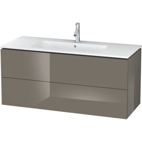 L-CUBE mobile lavabo 1220x481x550mm flanella grigio lucido (1/5)
